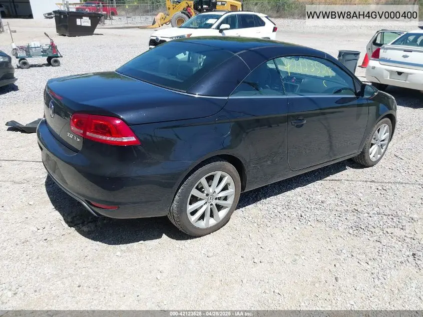 2016 Volkswagen Eos Komfort VIN: WVWBW8AH4GV000400 Lot: 42123528