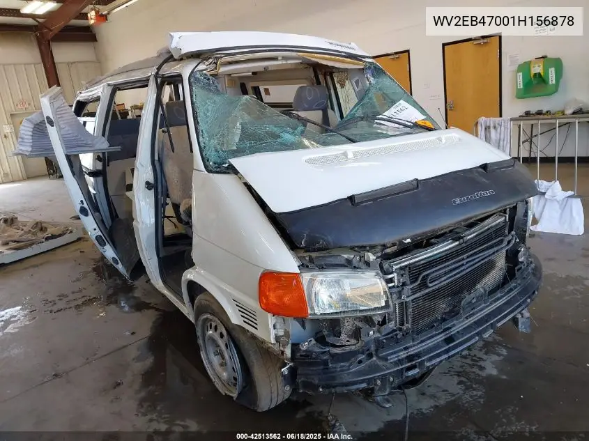 2001 Volkswagen Eurovan Mv VIN: WV2EB47001H156878 Lot: 42513562