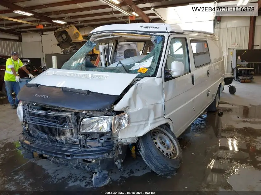 2001 Volkswagen Eurovan Mv VIN: WV2EB47001H156878 Lot: 42513562