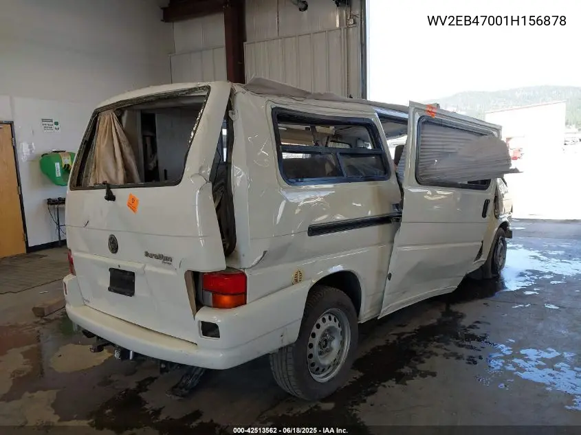 2001 Volkswagen Eurovan Mv VIN: WV2EB47001H156878 Lot: 42513562