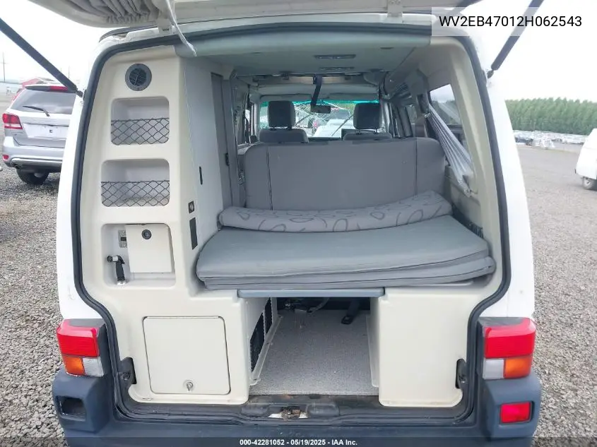2002 Volkswagen Eurovan Mv VIN: WV2EB47012H062543 Lot: 42281052