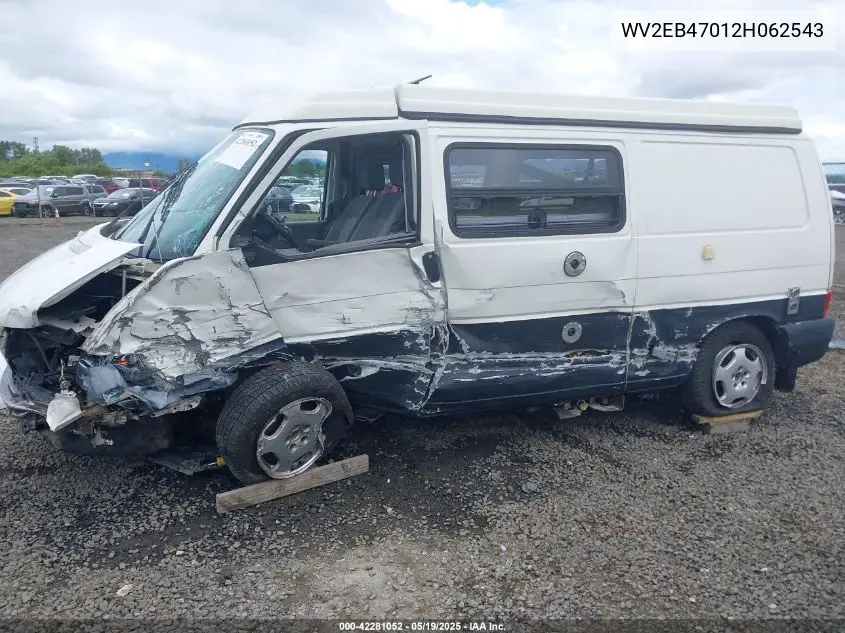 2002 Volkswagen Eurovan Mv VIN: WV2EB47012H062543 Lot: 42281052