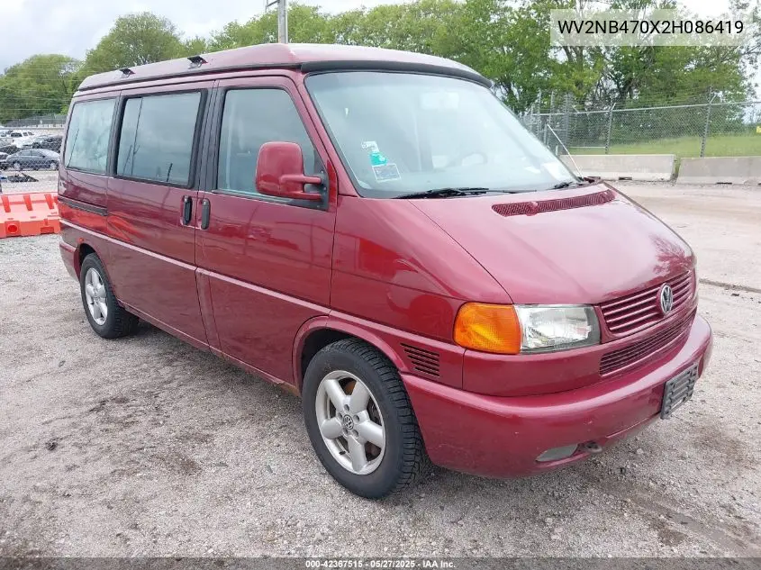 2002 Volkswagen Eurovan Mv VIN: WV2NB470X2H086419 Lot: 42367515