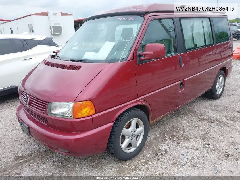2002 Volkswagen Eurovan Mv VIN: WV2NB470X2H086419 Lot: 42367515