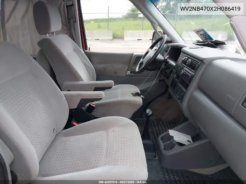 2002 Volkswagen Eurovan Mv VIN: WV2NB470X2H086419 Lot: 42367515