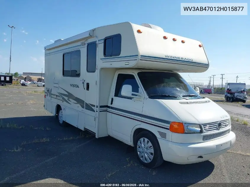 2002 Volkswagen Eurovan VIN: WV3AB47012H015877 Lot: 42615163