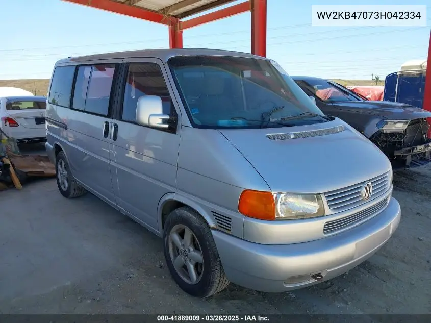 2003 Volkswagen Eurovan Gls VIN: WV2KB47073H042334 Lot: 41889009