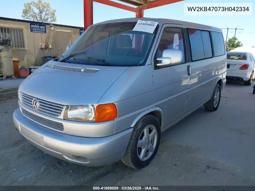 2003 Volkswagen Eurovan Gls VIN: WV2KB47073H042334 Lot: 41889009