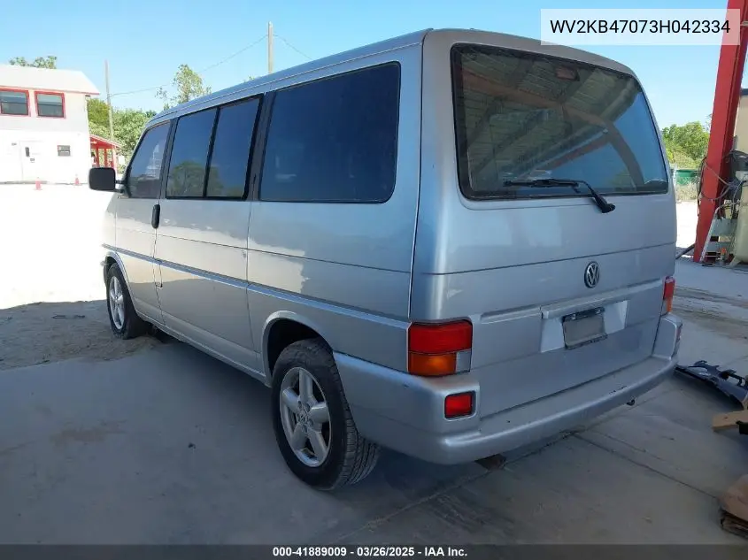 2003 Volkswagen Eurovan Gls VIN: WV2KB47073H042334 Lot: 41889009