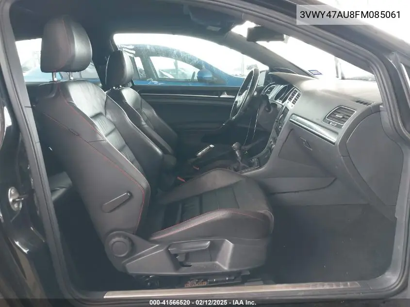 2015 Volkswagen Golf Gti 2.0T Se W/Performance Package 2-Door VIN: 3VWY47AU8FM085061 Lot: 41566520