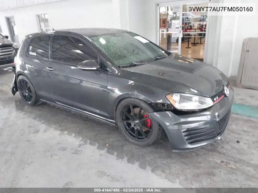 2015 Volkswagen Golf Gti S VIN: 3VWYT7AU7FM050160 Lot: 41647495