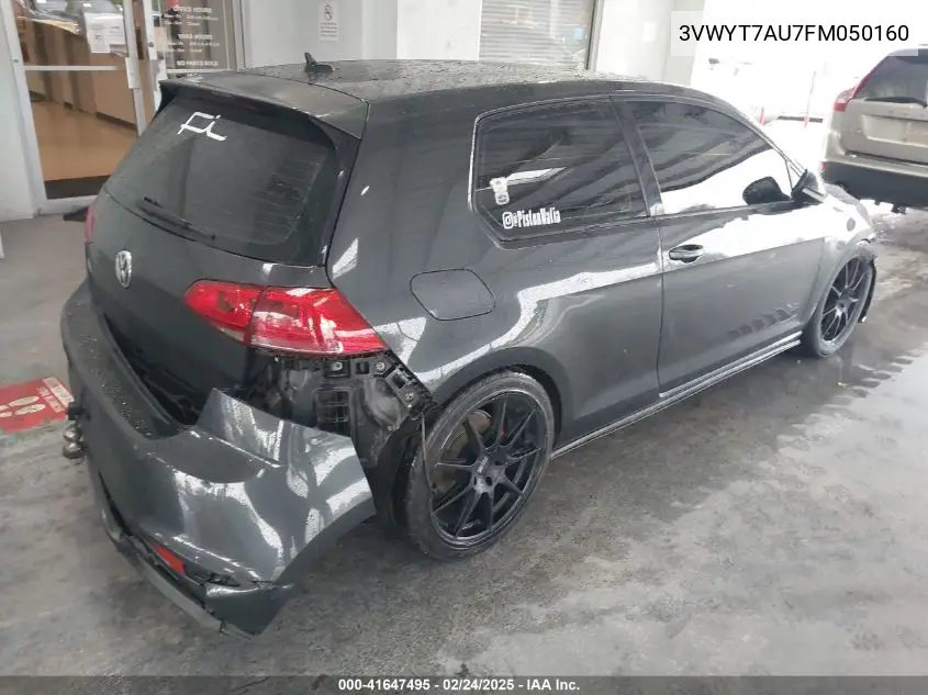 2015 Volkswagen Golf Gti S VIN: 3VWYT7AU7FM050160 Lot: 41647495