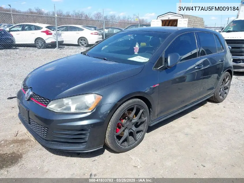2015 Volkswagen Golf Gti 2.0T S 4-Door VIN: 3VW4T7AU5FM009184 Lot: 41833783