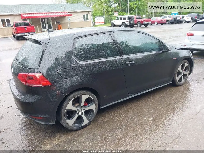 2015 Volkswagen Golf Gti 2.0T Se 2-Door VIN: 3VWYT7AU8FM065976 Lot: 42264060