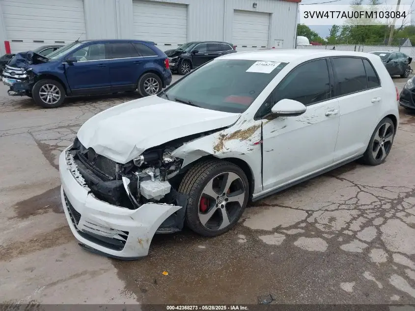 2015 Volkswagen Golf Gti 2.0T S 4-Door VIN: 3VW4T7AU0FM103084 Lot: 42368273
