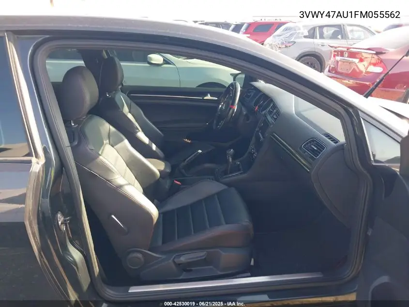 2015 Volkswagen Golf Gti 2.0T Se W/Performance Package 2-Door VIN: 3VWY47AU1FM055562 Lot: 42530019