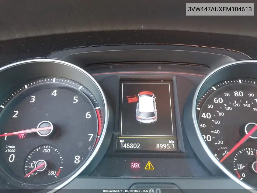 2015 Volkswagen Golf Gti 2.0T Autobahn W/Performance Package 4-Door VIN: 3VW447AUXFM104613 Lot: 42550371