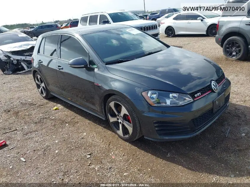 2015 Volkswagen Golf Gti 2.0T Se 4-Door VIN: 3VW4T7AU9FM070490 Lot: 42618171