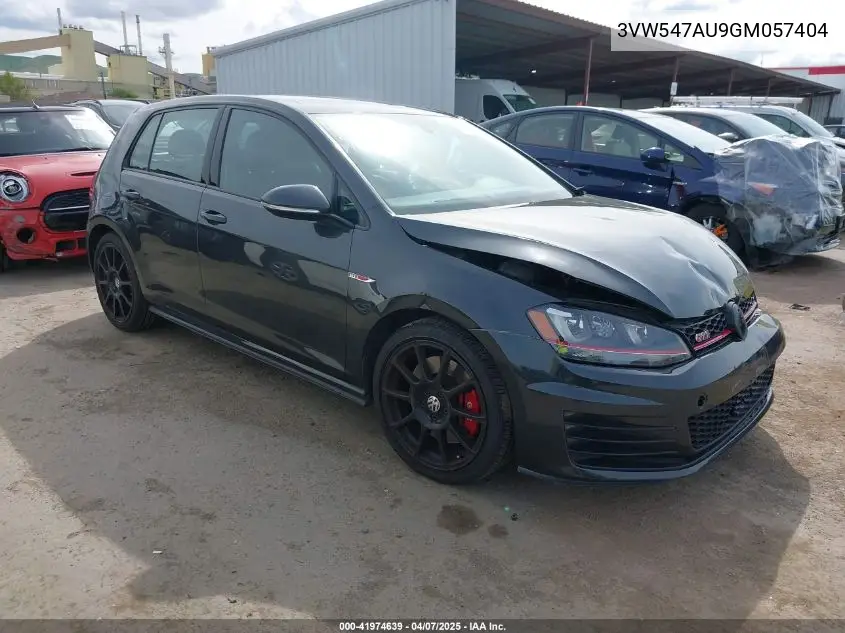 2016 Volkswagen Golf Gti Autobahn W/Performance Package 4-Door VIN: 3VW547AU9GM057404 Lot: 41974639