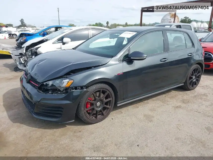 2016 Volkswagen Golf Gti Autobahn W/Performance Package 4-Door VIN: 3VW547AU9GM057404 Lot: 41974639