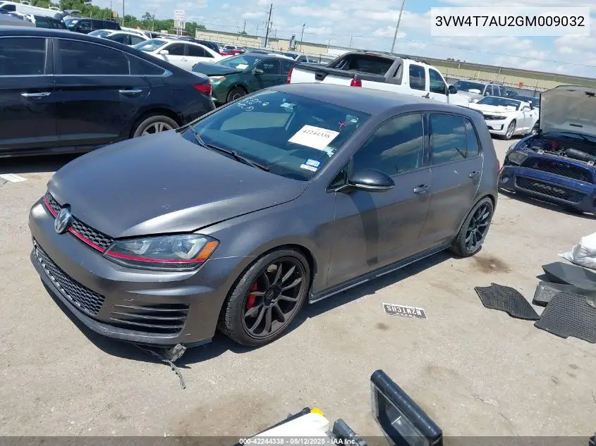 2016 Volkswagen Golf Gti S 4-Door VIN: 3VW4T7AU2GM009032 Lot: 42244338