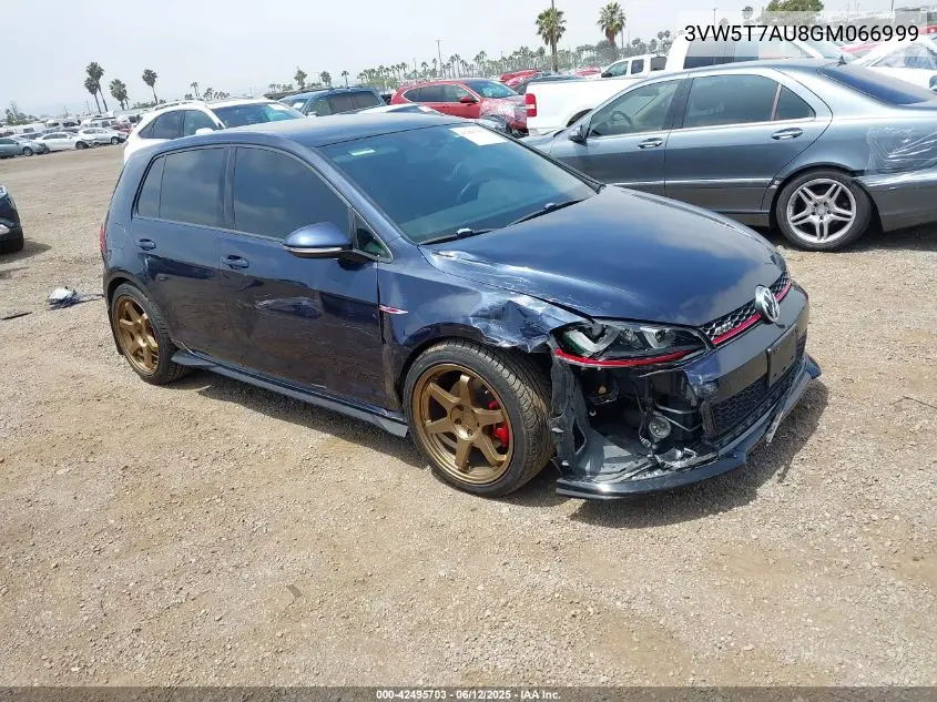 2016 Volkswagen Golf Gti Se 4-Door VIN: 3VW5T7AU8GM066999 Lot: 42495703