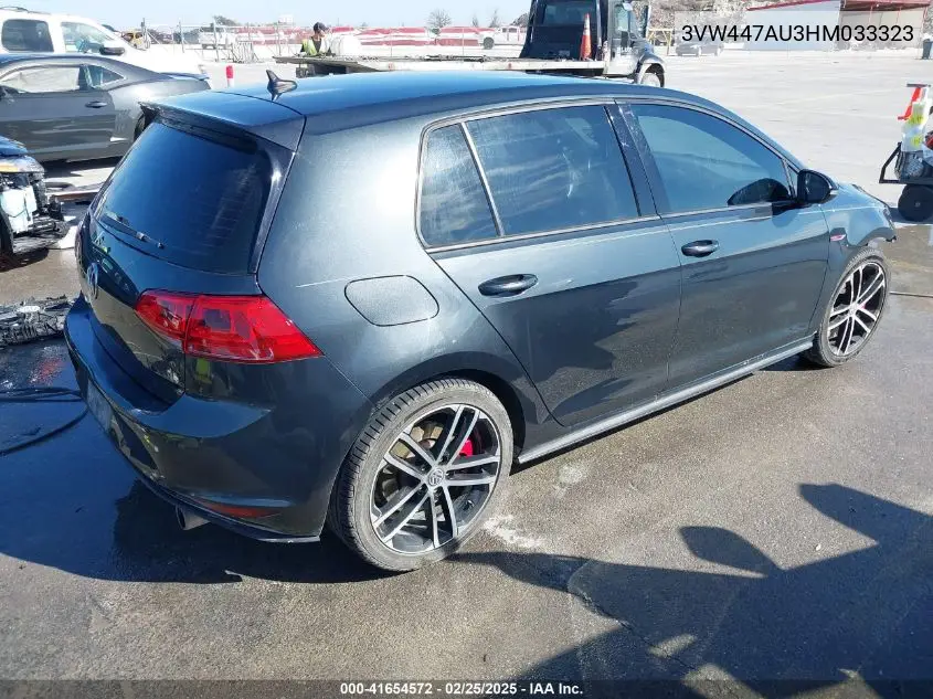 2017 Volkswagen Golf Gti Autobahn 4-Door/S 4-Door/Se 4-Door/Sport 4-Door VIN: 3VW447AU3HM033323 Lot: 41654572