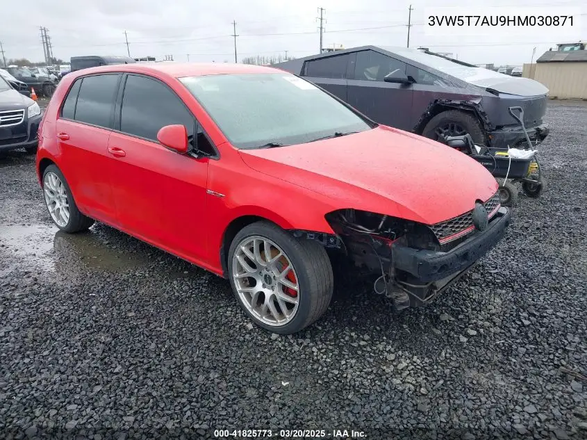 2017 Volkswagen Golf Gti Autobahn 4-Door/S 4-Door/Se 4-Door/Sport 4-Door VIN: 3VW5T7AU9HM030871 Lot: 41825773