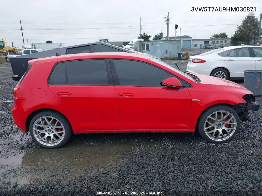 2017 Volkswagen Golf Gti Autobahn 4-Door/S 4-Door/Se 4-Door/Sport 4-Door VIN: 3VW5T7AU9HM030871 Lot: 41825773