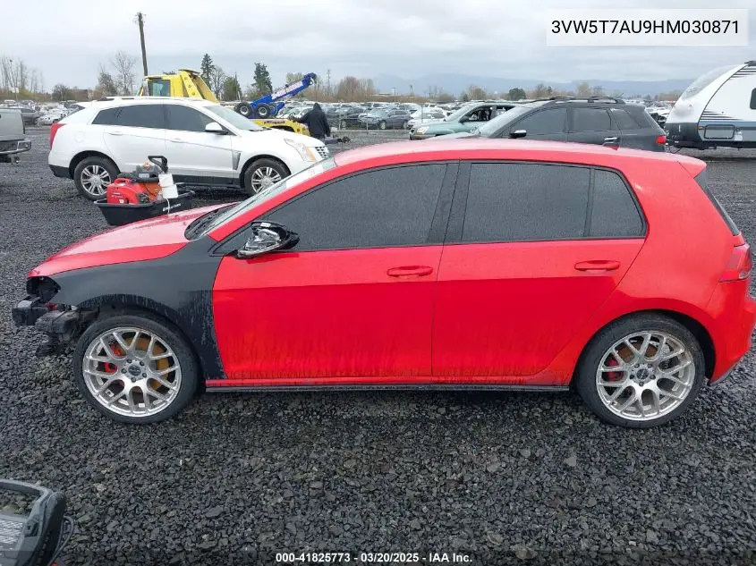 2017 Volkswagen Golf Gti Autobahn 4-Door/S 4-Door/Se 4-Door/Sport 4-Door VIN: 3VW5T7AU9HM030871 Lot: 41825773
