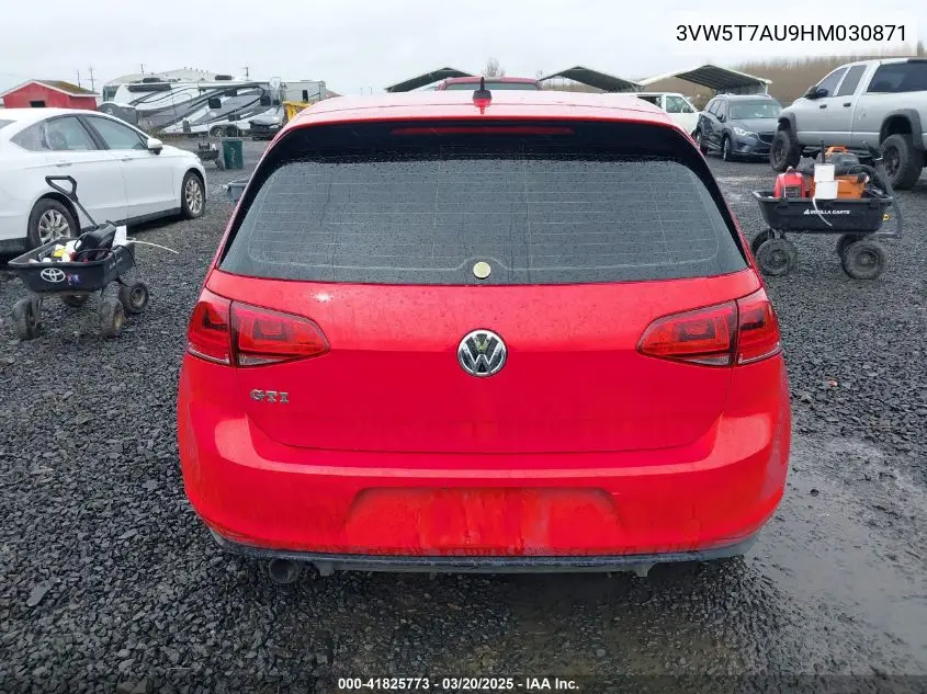 2017 Volkswagen Golf Gti Autobahn 4-Door/S 4-Door/Se 4-Door/Sport 4-Door VIN: 3VW5T7AU9HM030871 Lot: 41825773