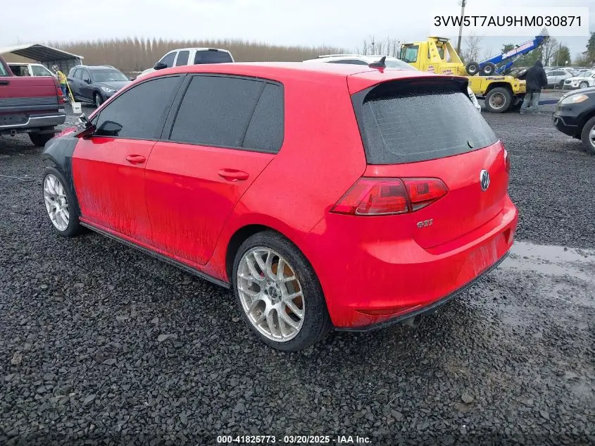 2017 Volkswagen Golf Gti Autobahn 4-Door/S 4-Door/Se 4-Door/Sport 4-Door VIN: 3VW5T7AU9HM030871 Lot: 41825773
