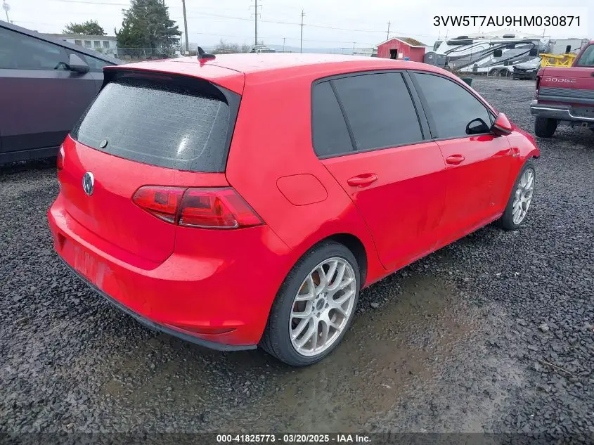 2017 Volkswagen Golf Gti Autobahn 4-Door/S 4-Door/Se 4-Door/Sport 4-Door VIN: 3VW5T7AU9HM030871 Lot: 41825773