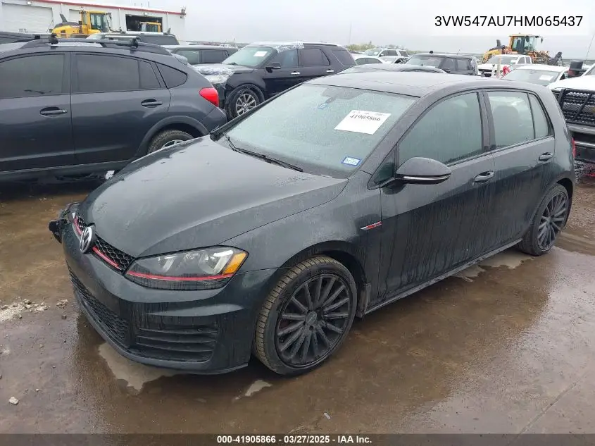 2017 Volkswagen Golf Gti Autobahn 4-Door/S 4-Door/Se 4-Door/Sport 4-Door VIN: 3VW547AU7HM065437 Lot: 41905866