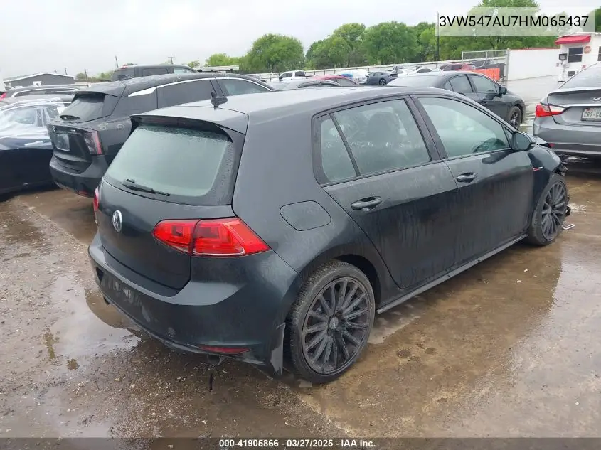 2017 Volkswagen Golf Gti Autobahn 4-Door/S 4-Door/Se 4-Door/Sport 4-Door VIN: 3VW547AU7HM065437 Lot: 41905866