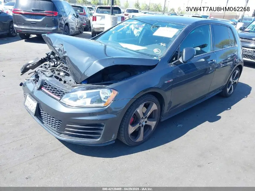 2017 Volkswagen Golf Gti Autobahn 4-Door/S 4-Door/Se 4-Door/Sport 4-Door VIN: 3VW4T7AU8HM062268 Lot: 42128469