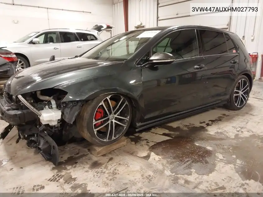 2017 Volkswagen Golf Gti Autobahn 4-Door/S 4-Door/Se 4-Door/Sport 4-Door VIN: 3VW447AUXHM027793 Lot: 42214538