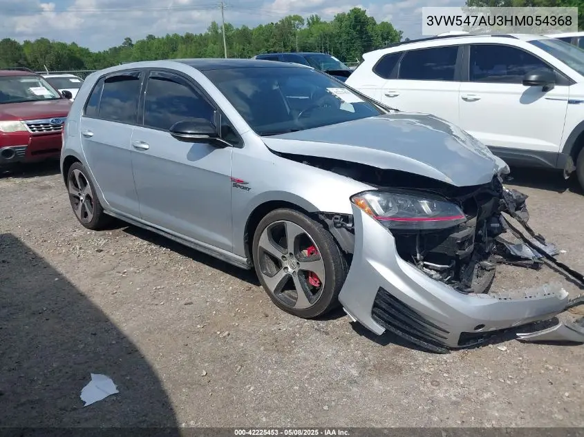 2017 Volkswagen Golf Gti Autobahn 4-Door/S 4-Door/Se 4-Door/Sport 4-Door VIN: 3VW547AU3HM054368 Lot: 42225453