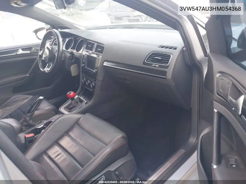 2017 Volkswagen Golf Gti Autobahn 4-Door/S 4-Door/Se 4-Door/Sport 4-Door VIN: 3VW547AU3HM054368 Lot: 42225453