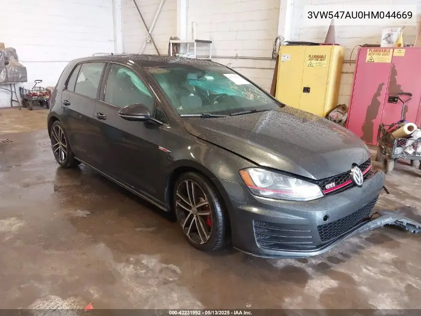 2017 Volkswagen Golf Gti Autobahn 4-Door/S 4-Door/Se 4-Door/Sport 4-Door VIN: 3VW547AU0HM044669 Lot: 42231992