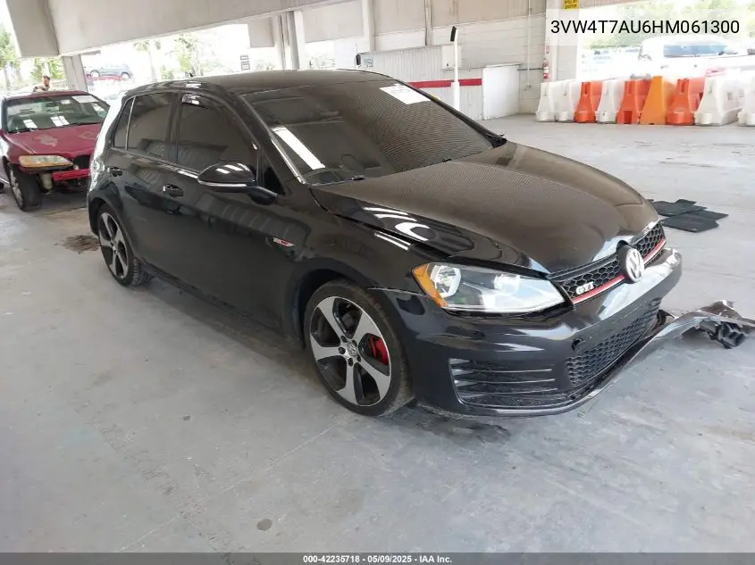 2017 Volkswagen Golf Gti Autobahn 4-Door/S 4-Door/Se 4-Door/Sport 4-Door VIN: 3VW4T7AU6HM061300 Lot: 42235718