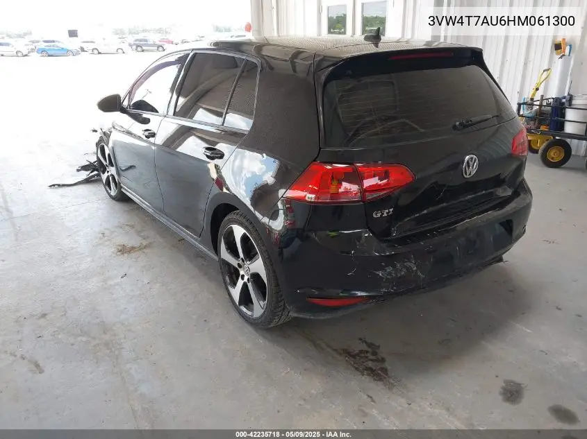 2017 Volkswagen Golf Gti Autobahn 4-Door/S 4-Door/Se 4-Door/Sport 4-Door VIN: 3VW4T7AU6HM061300 Lot: 42235718