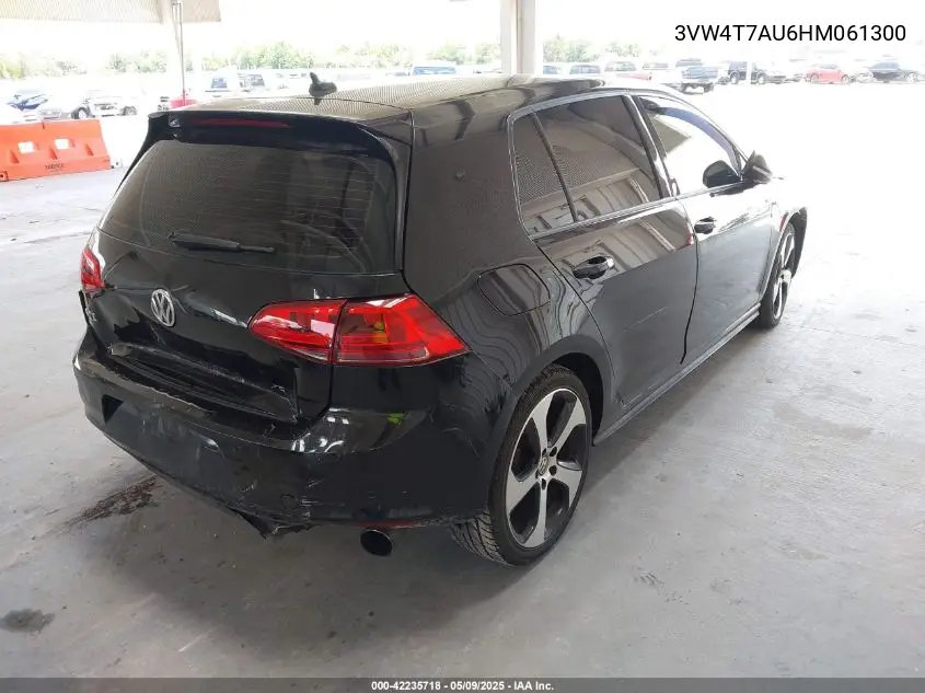 2017 Volkswagen Golf Gti Autobahn 4-Door/S 4-Door/Se 4-Door/Sport 4-Door VIN: 3VW4T7AU6HM061300 Lot: 42235718