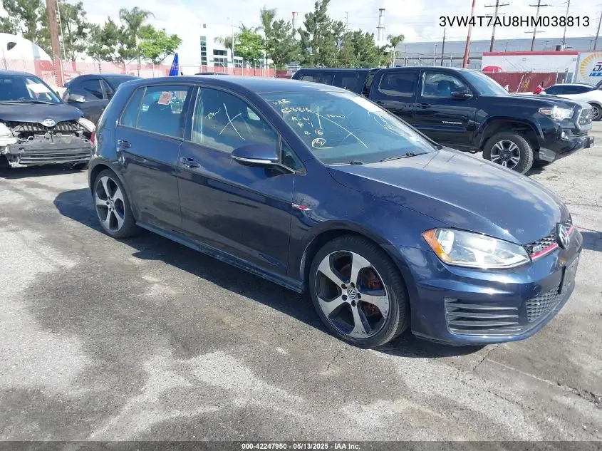 2017 Volkswagen Golf Gti Autobahn 4-Door/S 4-Door/Se 4-Door/Sport 4-Door VIN: 3VW4T7AU8HM038813 Lot: 42247950