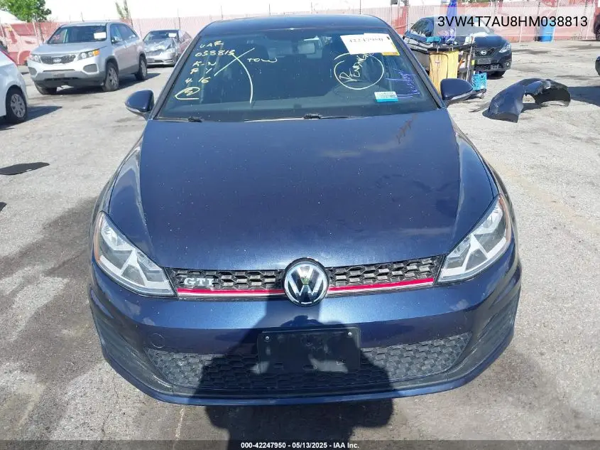 2017 Volkswagen Golf Gti Autobahn 4-Door/S 4-Door/Se 4-Door/Sport 4-Door VIN: 3VW4T7AU8HM038813 Lot: 42247950