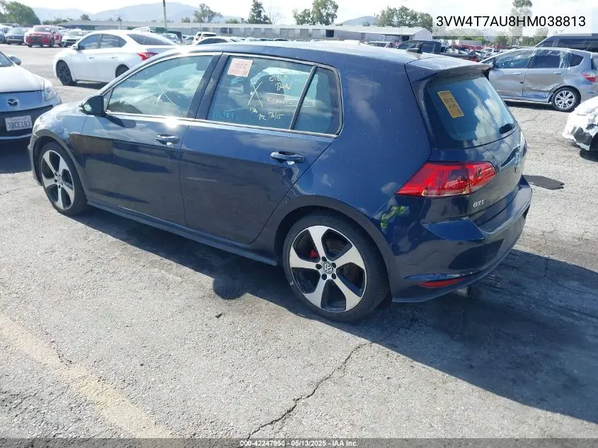 2017 Volkswagen Golf Gti Autobahn 4-Door/S 4-Door/Se 4-Door/Sport 4-Door VIN: 3VW4T7AU8HM038813 Lot: 42247950