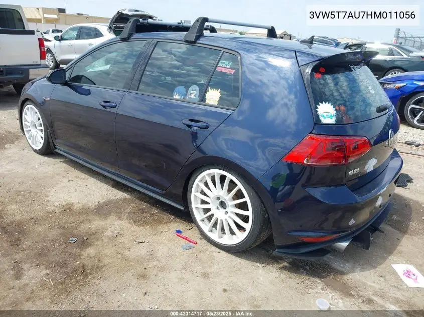 2017 Volkswagen Golf Gti Autobahn 4-Door/S 4-Door/Se 4-Door/Sport 4-Door VIN: 3VW5T7AU7HM011056 Lot: 42314717