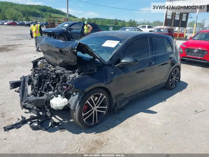 2017 Volkswagen Golf Gti Sport 4-Door VIN: 3VW547AU2HM002987 Lot: 42318859