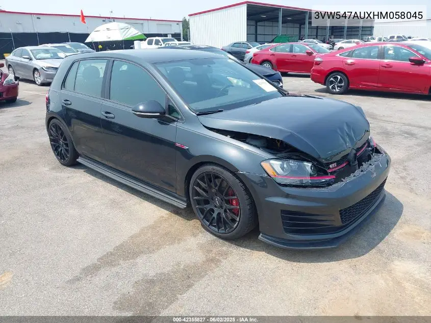 2017 Volkswagen Golf Gti Autobahn 4-Door/S 4-Door/Se 4-Door/Sport 4-Door VIN: 3VW547AUXHM058045 Lot: 42355827