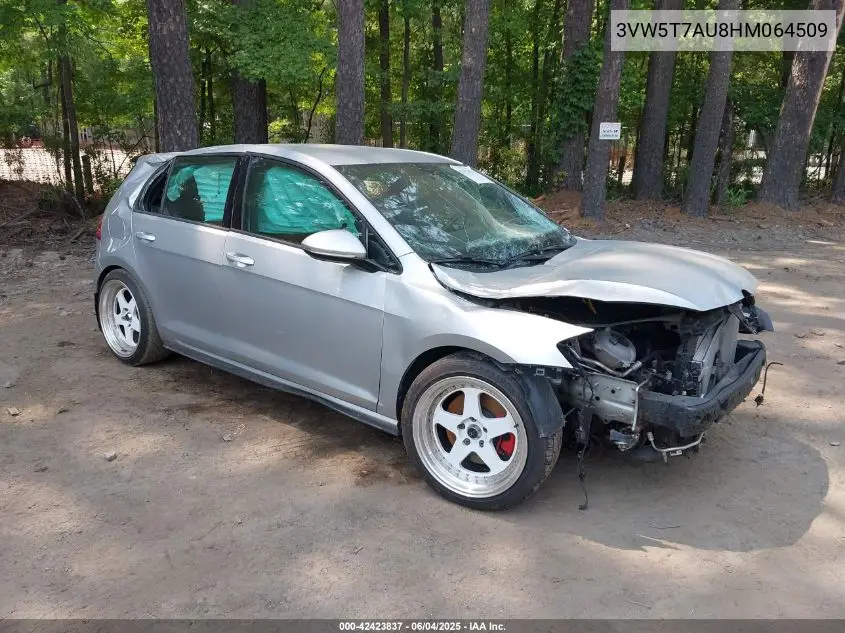2017 Volkswagen Golf Gti Autobahn 4-Door/S 4-Door/Se 4-Door/Sport 4-Door VIN: 3VW5T7AU8HM064509 Lot: 42423837